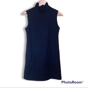 BURBERRY Black Mock Neck Sleeveless Mini Dress Size 6